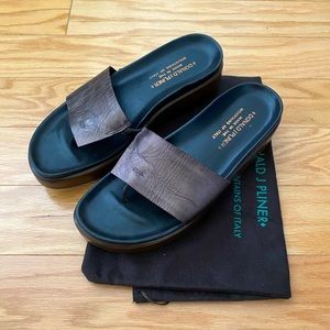 Donald J. Pliner platform “flip flops”
